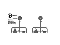 19225056　Qパーツ(x2) ダンパ－部品 (TT-02 TYPE-SRX、TA-03RS)