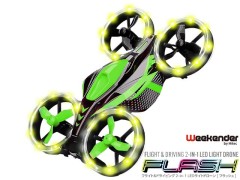 (セール!) FLA-GRN　フライト＆ドライビング2-in-1 LEDライトドローン FLASH(グリーン)