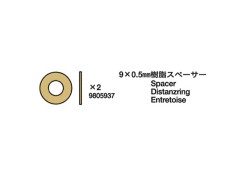 9805937　9x0.5mm 樹脂スペーサー