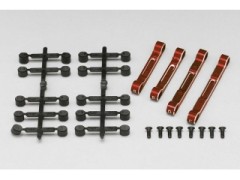 Y2-301ARA　YD-2用アルミ製アジャスタブル サスマウント セット(レッド／面取加工済)