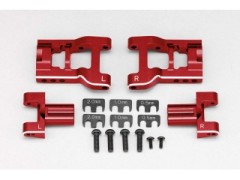 Y2-R08RASA　YD-2用 アルミ製可変式 リヤ ショートHアーム (レッド仕様/面取加工済)