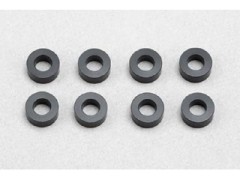 ZC-A3625BA　φ3.0xφ6.0x2.5mm アルミシム(ブラック) 8個入