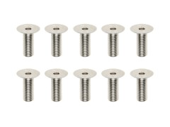 ZC-F38SH-10　高精度切削スチール製(120度/10本入)　M3x8mm FHソケット スクリュー