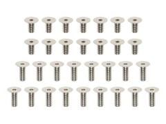 MS-SSA20　MS2.0 アルミシャーシ専用 高精度切削 スチール製 スクリューセット(120 度/31 本入)
