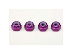 ZC-N3APU　アルミ製 3mm ナイロンロックナット(パープル)各4個入り
