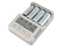 44323　AA/AAA Charger X4 Advanced Mini Ⅱ（ホワイト）　単三・単四Ni-cd、Ni-MH充電池 充・放電器［ AA/AAA チャージャー X4 アドバンス ミニ Ⅱ ］