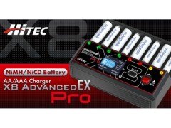 【2026年2月中旬入荷予定】44368 AA/AAA(単3/単4 充電器)チャージャーX8アドバンスEXプロ HITEC / ハイテック