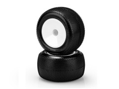 3191-101091  Fuzz Bite  - スタジアムトラック用タイヤ ピンクコンパウンド(ミディアムソフト)3354Wホイル接着済み