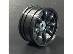 35404　 1/10 M-シャシー用60サイズM47ホイール 2個入り 8スポークホイール (ブラック)