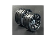 35404　 1/10 M-シャシー用60サイズM47ホイール 2個入り 8スポークホイール (ブラック)