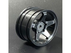 35406　1/10 M-シャシー用 60サイズM47ホイール 2個入り 5スポークホイール (ブラック)