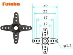 Futaba S-Bus対応サーボセット(飛行機1機分です)+アルミサーボホーン FUTABA S-A501 飛行機用30ccクラス推奨 コアレスサーボ 00107376-3