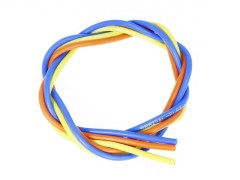 3221　シリコン銀コードセット･14G[ゲ-ジ](青､黄､橙各60cm)