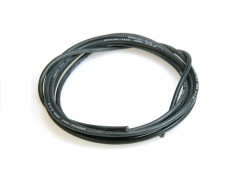 3877-BK　シリコン銀コード･16G[ゲ-ジ](黒180cm)