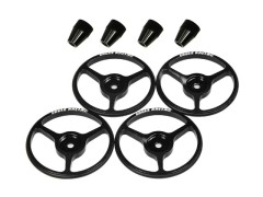 3484U-BK　SP セッティングホイル 4mmナット付(4):1/10Mシャーシ用[BK]