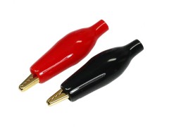 2611U-27　アリゲータークリップS(2.7cm)･ゴールド(赤黒1ペア)