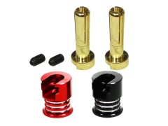 3732CAP2-4　ヨーロピアンコネクター4mm(オスx2)ステップヒートシンクキャップ付 