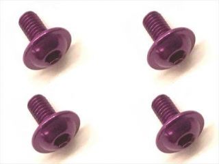 FAW-306P　アルミ六角フランジビス 3×6 パープル 4本入