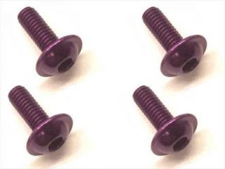 FAW-308P　アルミ六角フランジビス 3×8 パープル 4本入