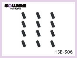HSB-306　ステンレスホーロービス ブラックメッキ 3×6mm 12個入