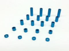 SGE-51TB　Φ2アルミカラーセット1.5t,3t,6t,6.7t,12t  各4個入　タミヤブルー 