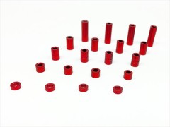 SGE-51R　Φ2アルミカラーセット1.5t,3t,6t,6.7t,12t  各4個入　レッド