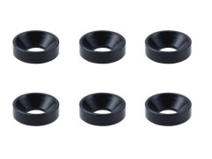 SGX-8BK　M3アルミ皿ワッシャー外径7mm　ブラック　6pcs