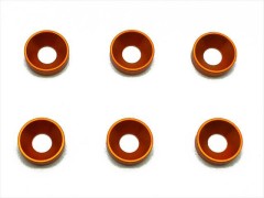 SGX-8OR　M3アルミ皿ワッシャー外径7mm　オレンジ　6pcs