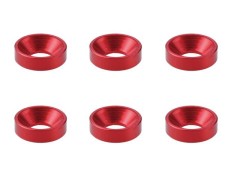 SGX-8R　M3アルミ皿ワッシャー外径7mm　レッド　6pcs