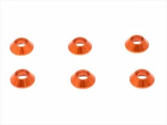 SGX-108OR　M3アルミテーパーワッシャー　6pcs　オレンジ