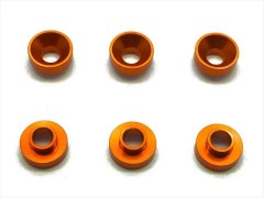 SGX-119OR　アルミボス付皿ワッシャー　6pcs　オレンジ