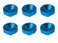SGX-119TB　アルミボス付皿ワッシャー　6pcs　ライトブルー