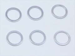 SGX-7510S　M5アルミカラー　φ6.4x5x1.0t　6pcs　シルバー