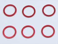 SGX-7515R　M5アルミカラー　φ6.4x5x1.5t　6pcs　レッド