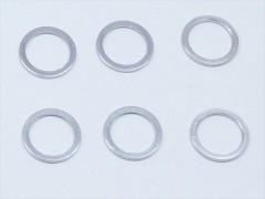 SGX-7515S　M5アルミカラー　φ6.4x5x1.5t　6pcs　シルバー