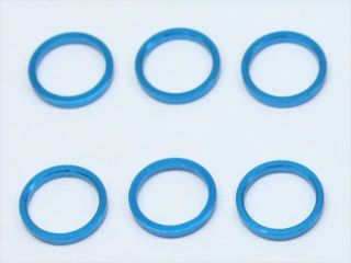 SGX-8605TB　M6アルミカラー　φ7.4x6x0.5t　6pcs　ライトブルー