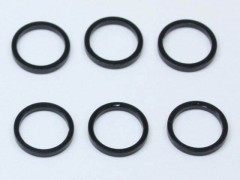 SGX-8610BK　M6アルミカラー　φ7.4x6x1.0t　6pcs　ブラック