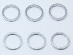 SGX-8610S　M6アルミカラー　φ7.4x6x1.0t　6pcs　シルバー