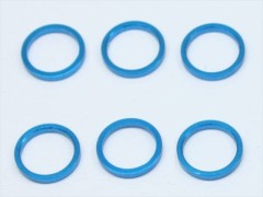 SGX-8610TB　M6アルミカラー　φ7.4x6x1.0t　6pcs　ライトブルー