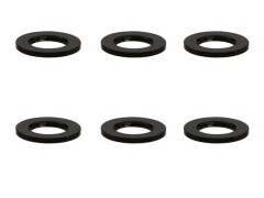 SGX-905BK　M3アルミカラー　φ5.5x3x0.5t　6pcs　ブラック