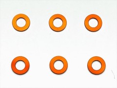 SGX-905OR　M3アルミカラー　φ5.5x3x0.5t　6pcs　オレンジ
