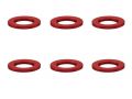 SGX-905R　M3アルミカラー　φ5.5x3x0.5t　6pcs　レッド