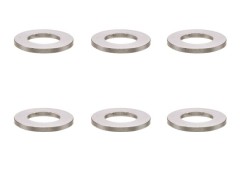 SGX-905S　M3アルミカラー　φ5.5x3x0.5t　6pcs　シルバー