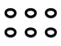 SGX-975BK　M3アルミカラー　φ5.5x3x0.75t　6pcs　ブラック