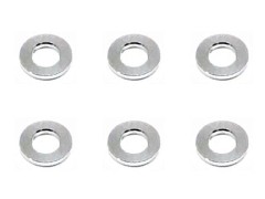 SGX-975S　M3アルミカラー　φ5.5x3x0.75t　6pcs　シルバー