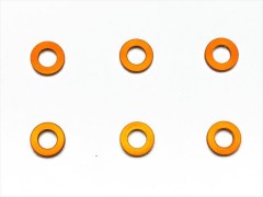 SGX-910OR　M3アルミカラー　φ5.5x3x1.0t　6pcs　オレンジ