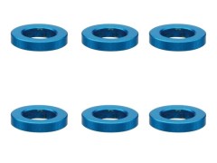 SGX-910TB　M3アルミカラー　φ5.5x3x1.0t　6pcs　ライトブルー