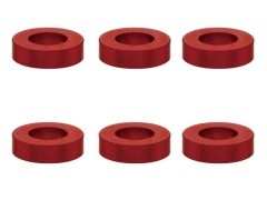 SGX-915R　M3アルミカラー　φ5.5x3x1.5t　6pcs　レッド
