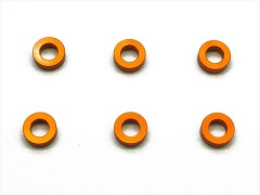 SGX-920OR　M3アルミカラー　φ5.5x3x2.0t　6pcs　オレンジ