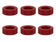 SGX-920R　M3アルミカラー　φ5.5x3x2.0t　6pcs　レッド